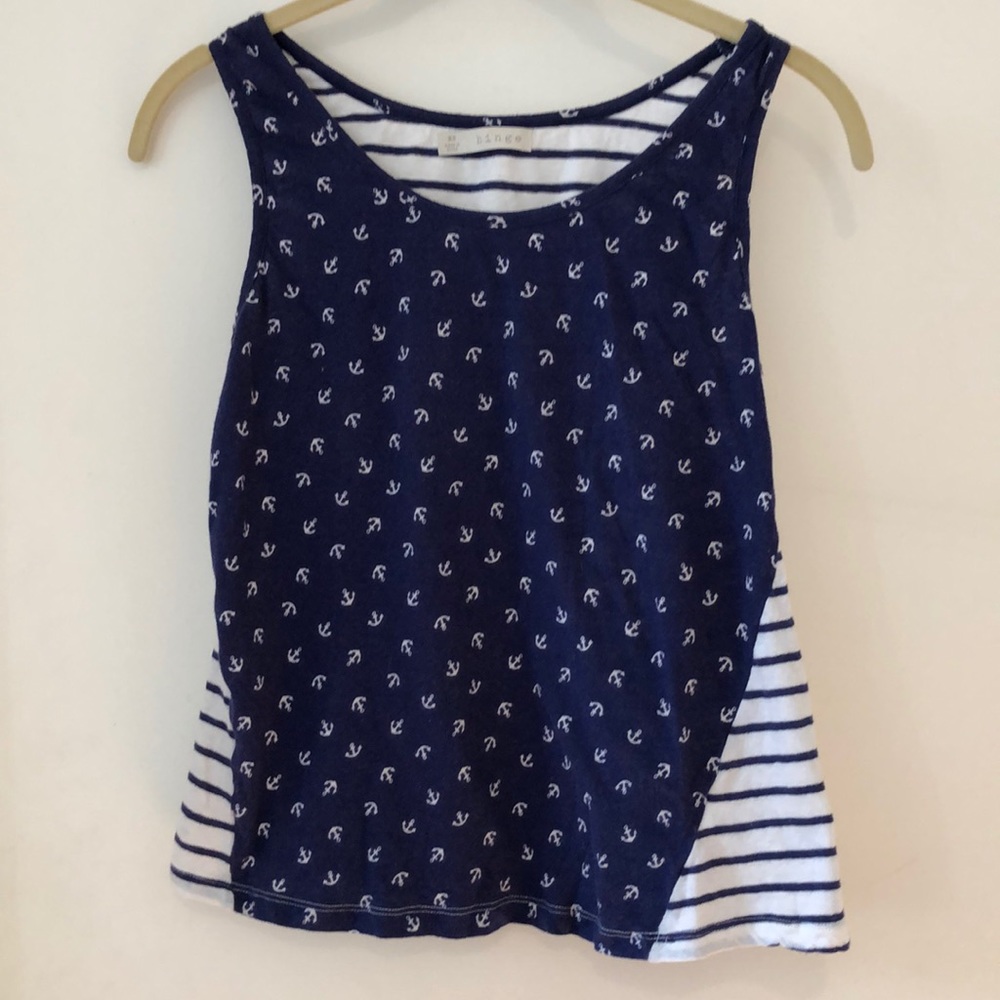 Cropped Anchor Tank Top